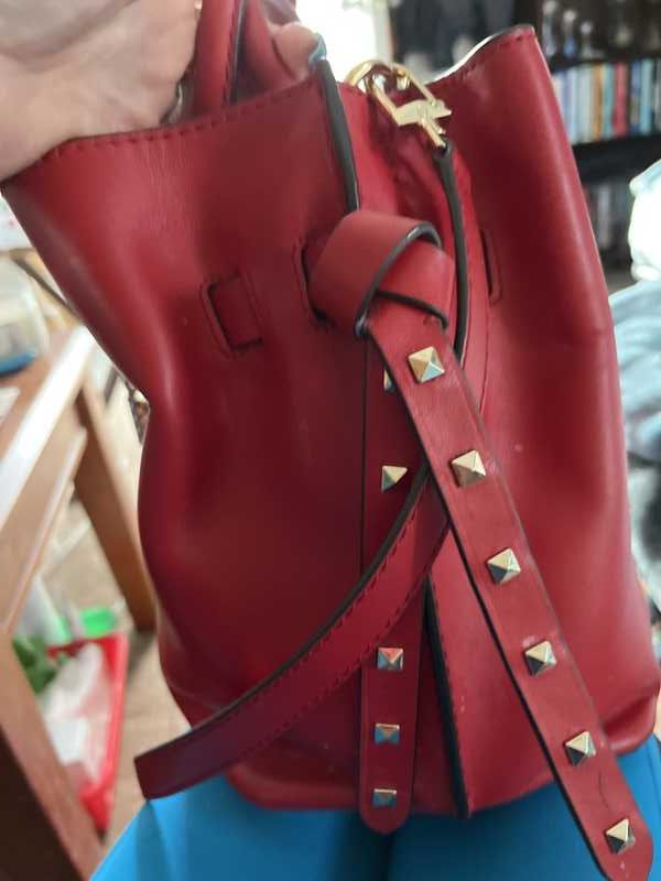 Michael Kors Hamilton Legacy Large Studded Leather Belted Satchel