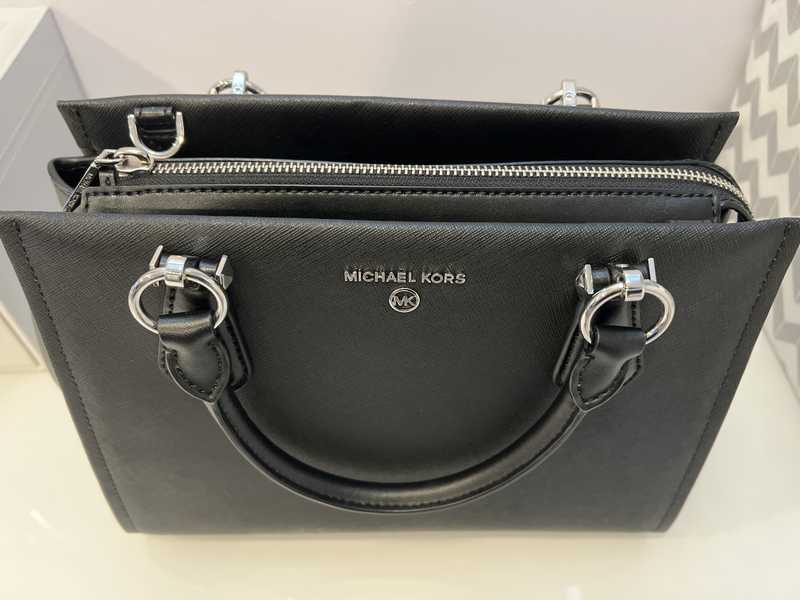 Michael Kors Marilyn Saffiano Leather Small Crossbody Bag - Black